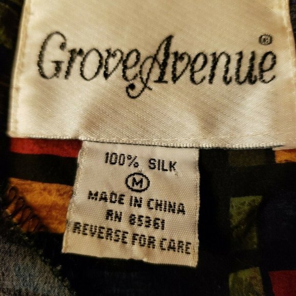 Grove Avenue Blouse 100% Silk Medium - Picture 7 of 7